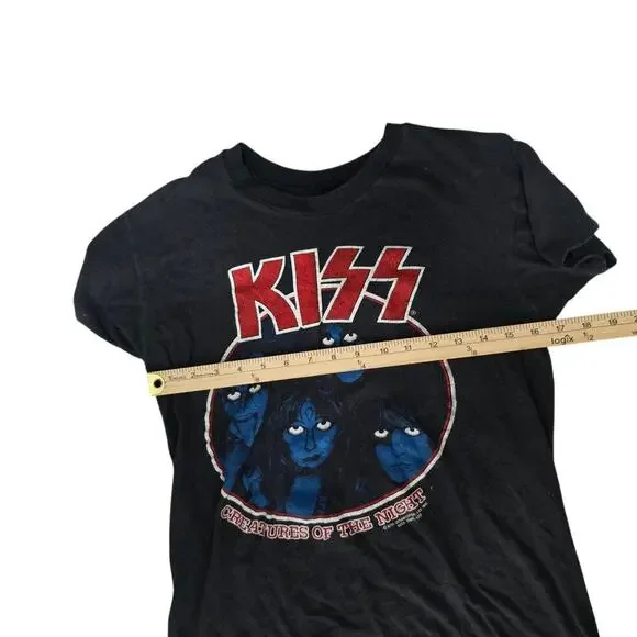 Kiss 1983 Creatures Of The Night Vintage T Shirt Concert Band Tee Medium